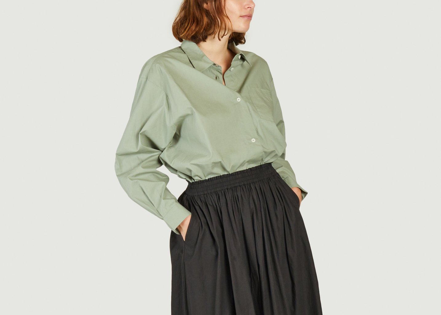 L'exception Chemise En Coton Bio Edgar Vert Skall Studio