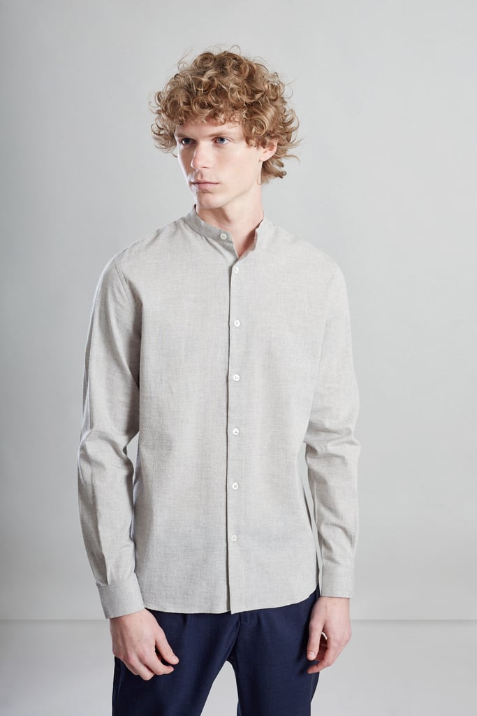 L'exception Chemise En Coton Biologique Et Lin Japonais Taupe L'Exception Paris