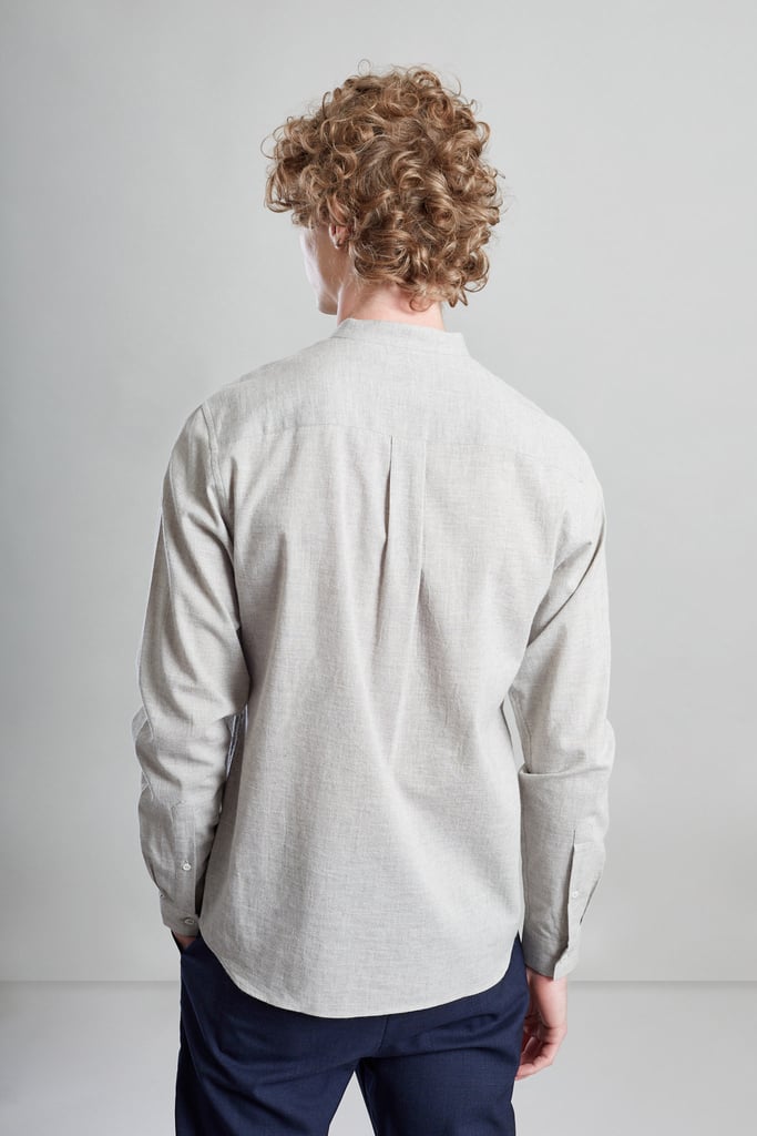 L'exception Chemise En Coton Biologique Et Lin Japonais Taupe L'Exception Paris