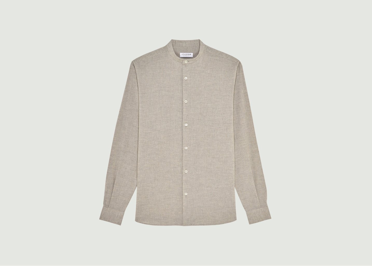 l'exception Chemise en coton biologique et lin japonais Taupe L'Exception Paris