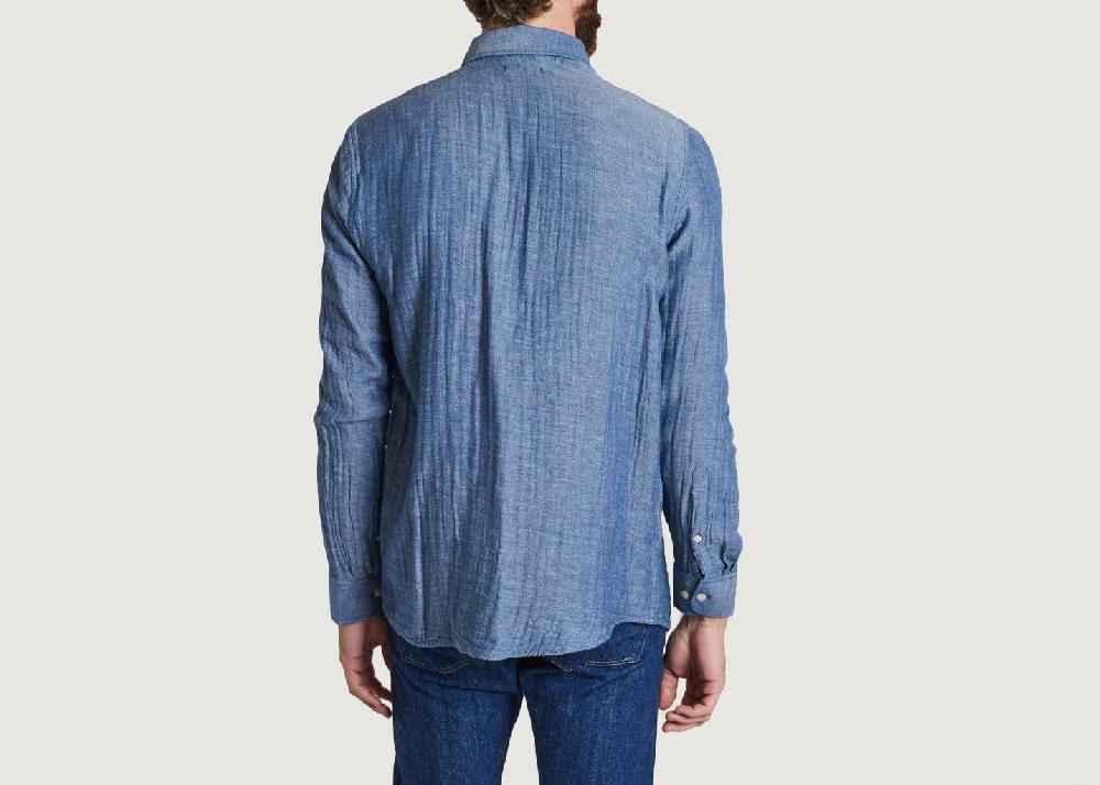 L'exception Chemise En Coton Bleu Knowledge Cotton Apparel