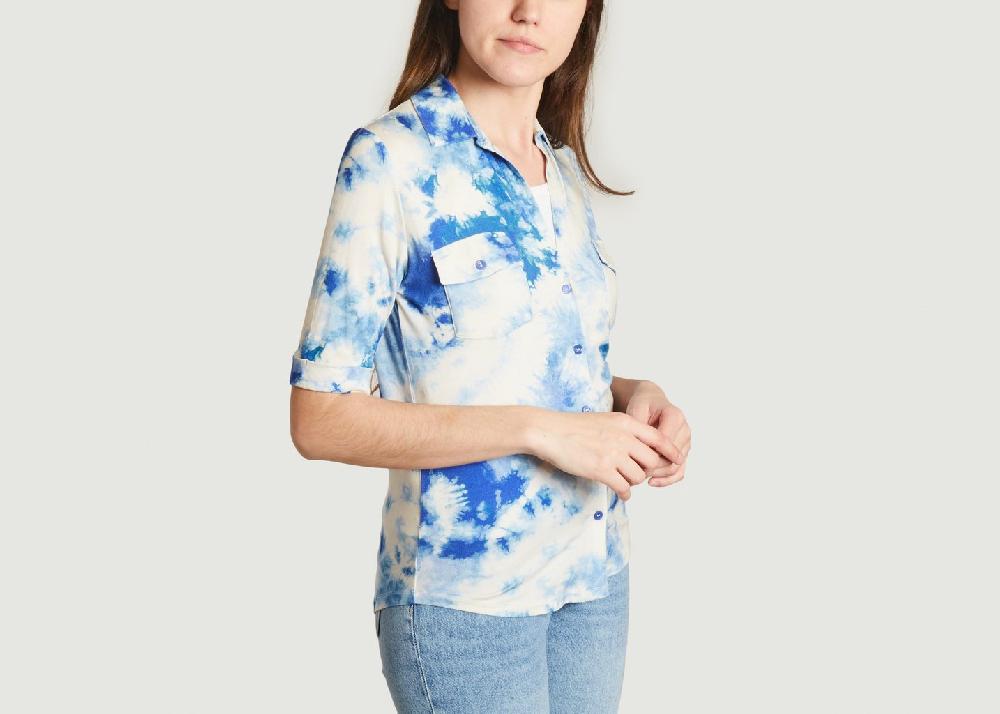 L'exception Chemise En Coton Bleu Majestic Filatures