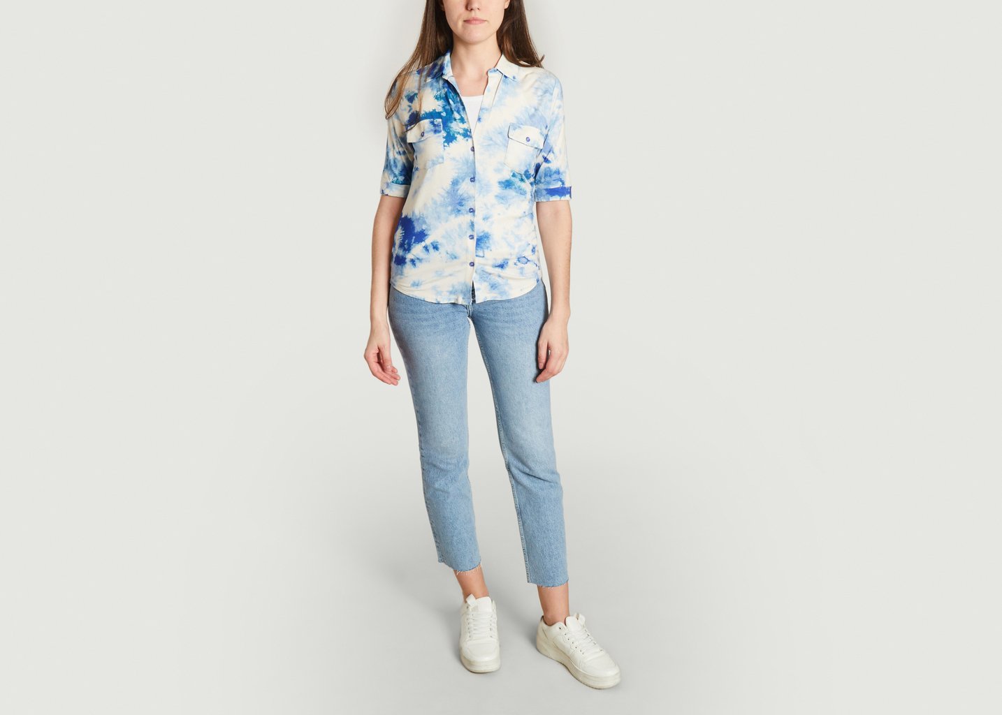 L'exception Chemise En Coton Bleu Majestic Filatures
