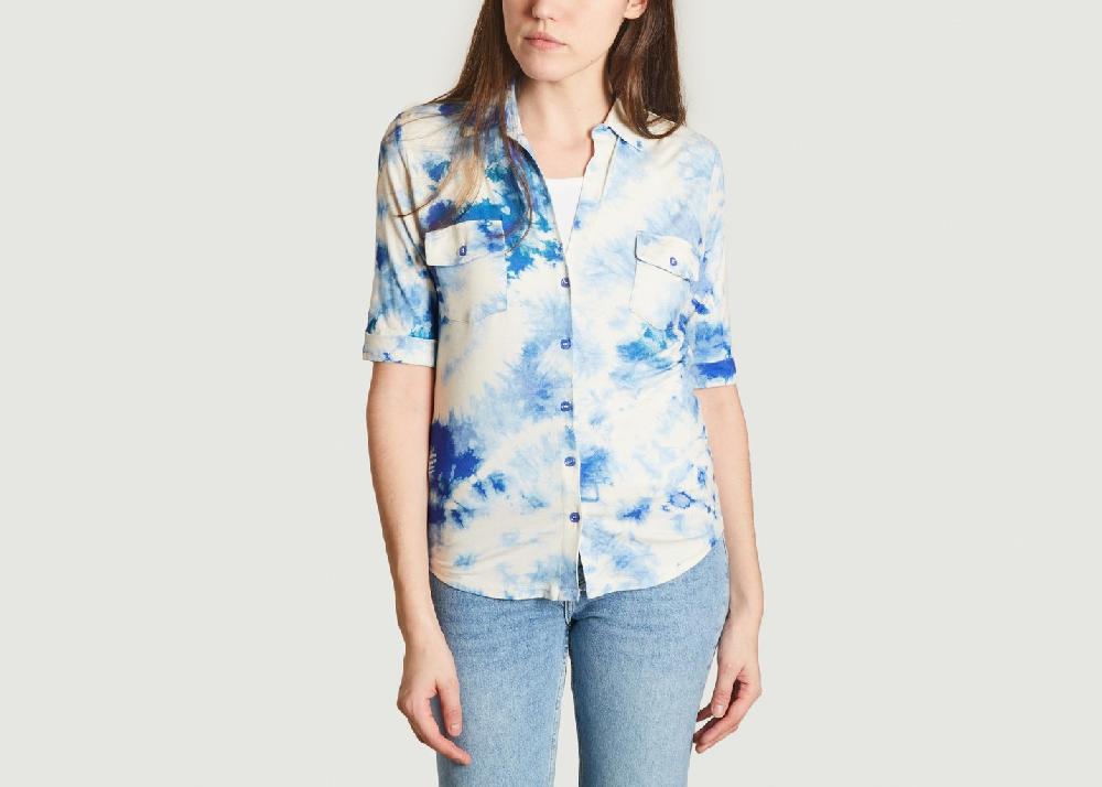 l'exception Chemise en coton Bleu Majestic Filatures