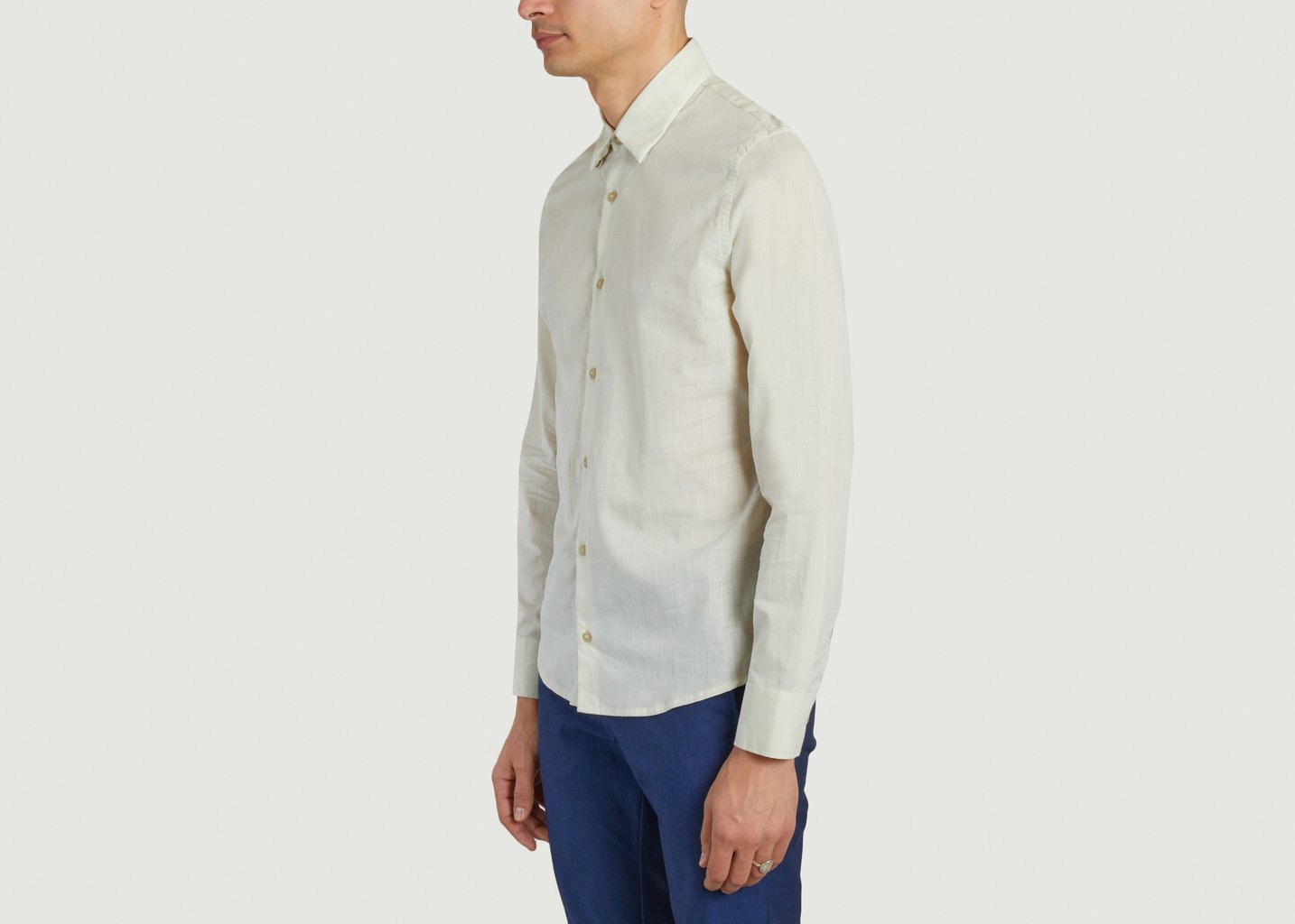 L'exception Chemise En Coton Léger Ecru JagVi Rive Gauche