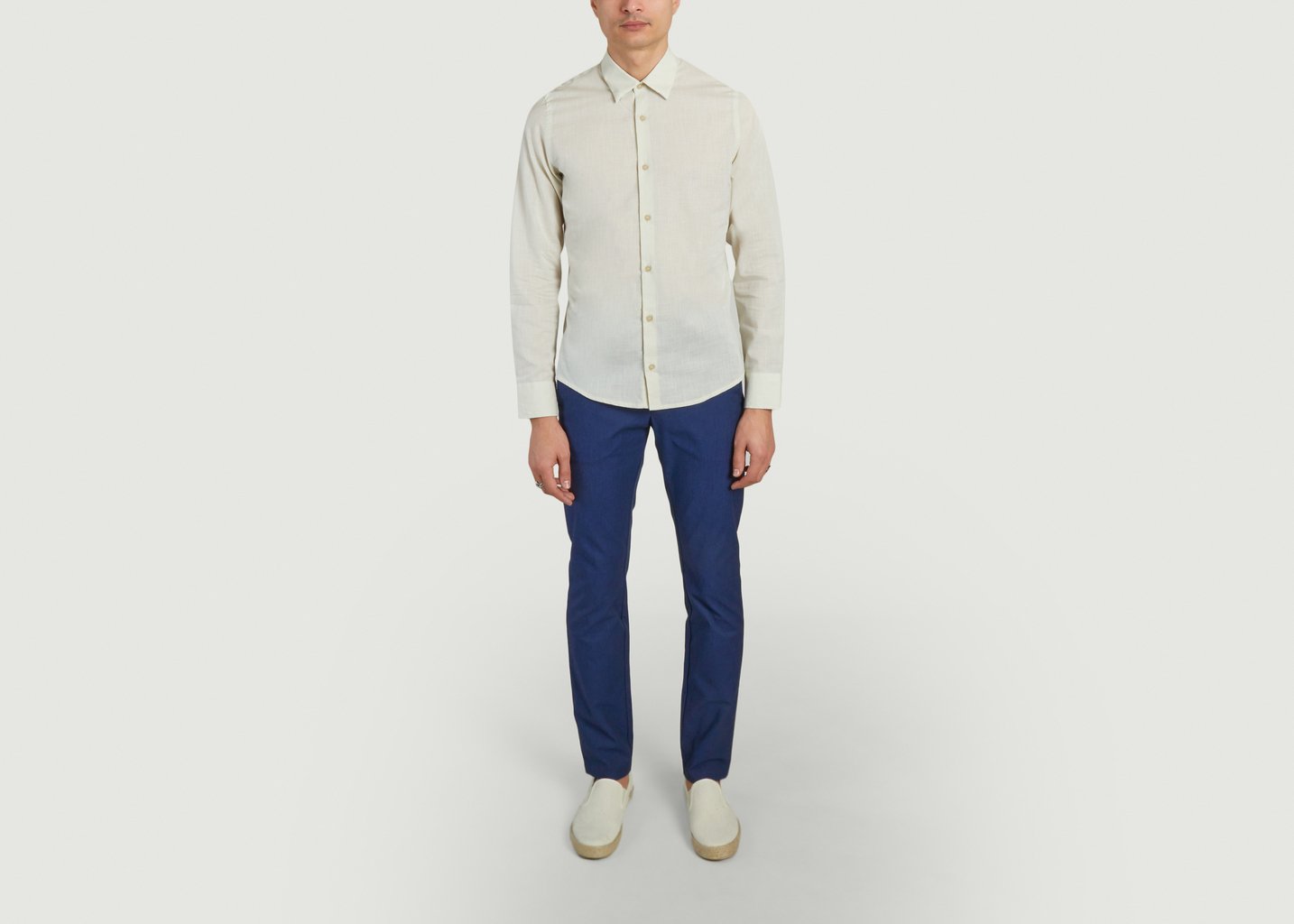 L'exception Chemise En Coton Léger Ecru JagVi Rive Gauche
