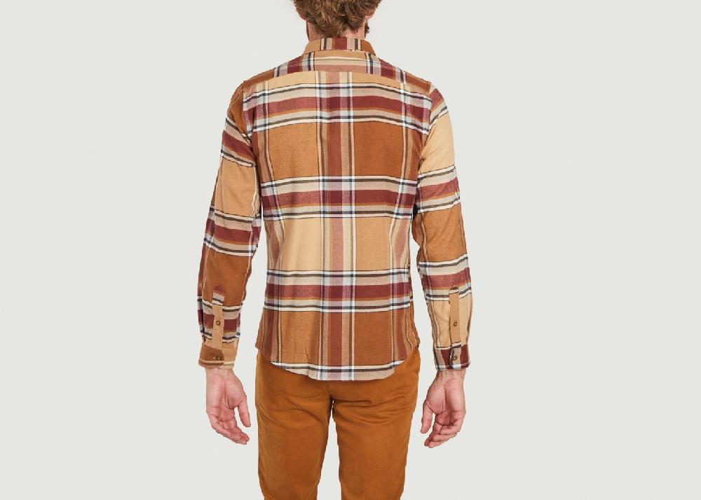 L'exception Chemise En Flanelle à Carreaux Camel JagVi Rive Gauche