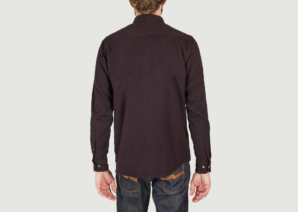 L'exception Chemise En Flanelle Brossée Anton Bordeaux Norse Projects