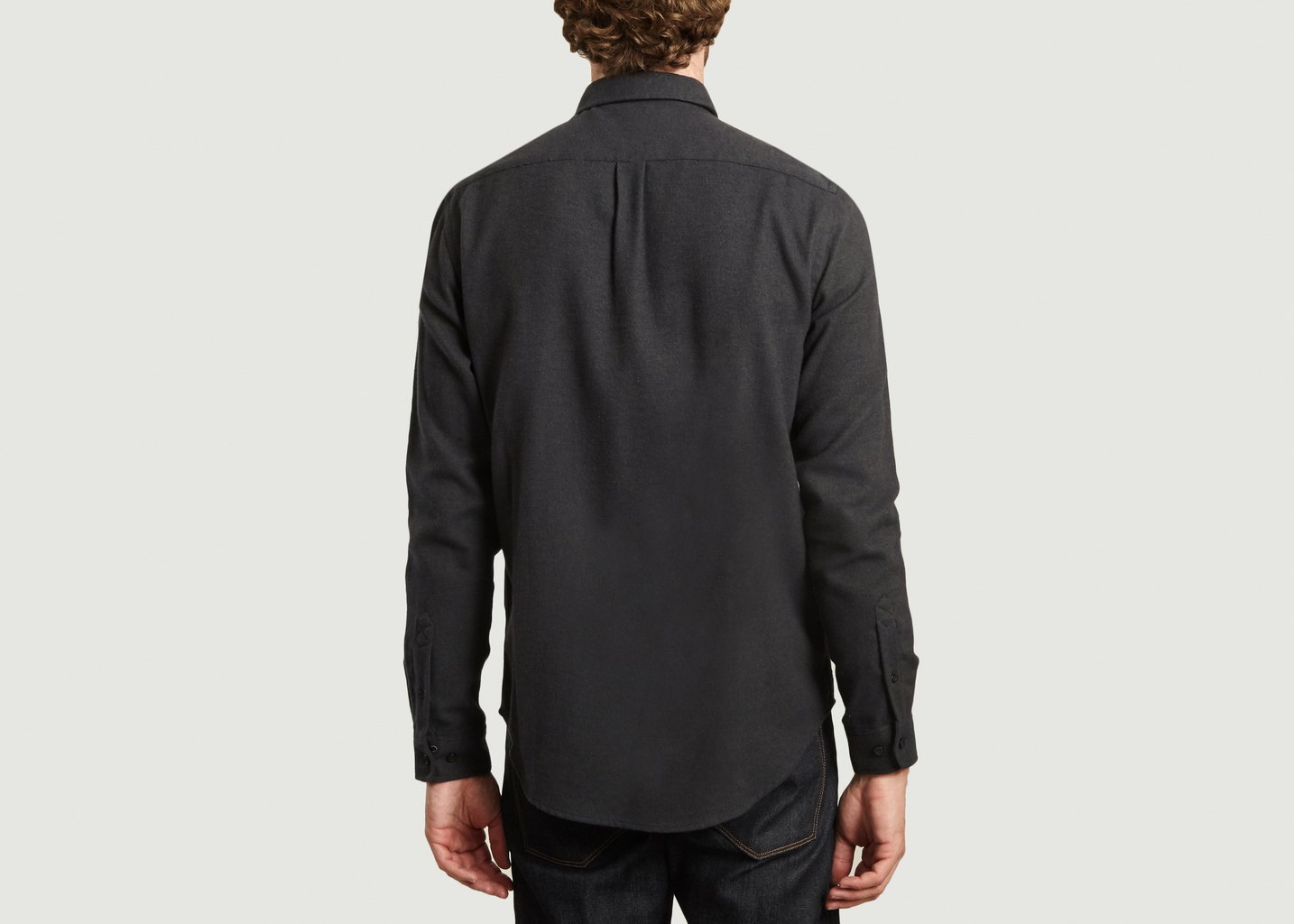 L'exception Chemise En Flanelle Liam NF Anthracite Samsoe & Samsoe
