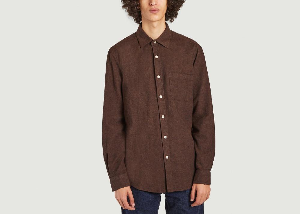l'exception Chemise en flanelle Teca Marron Portuguese Flannel