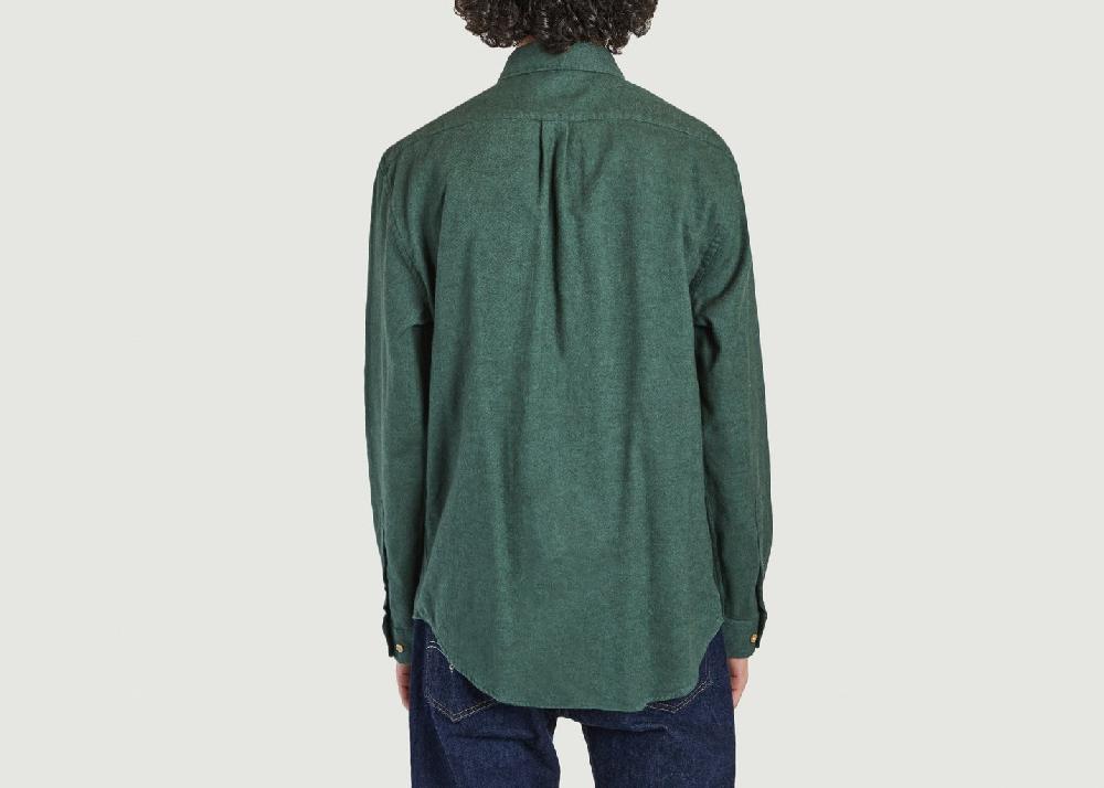L'exception Chemise En Flanelle Teca Vert Sapin Portuguese Flannel