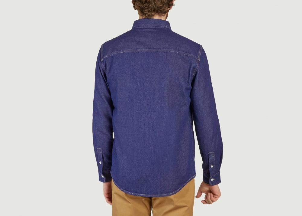 L'exception Chemise En Jean Casual Indigo Maison Kitsuné