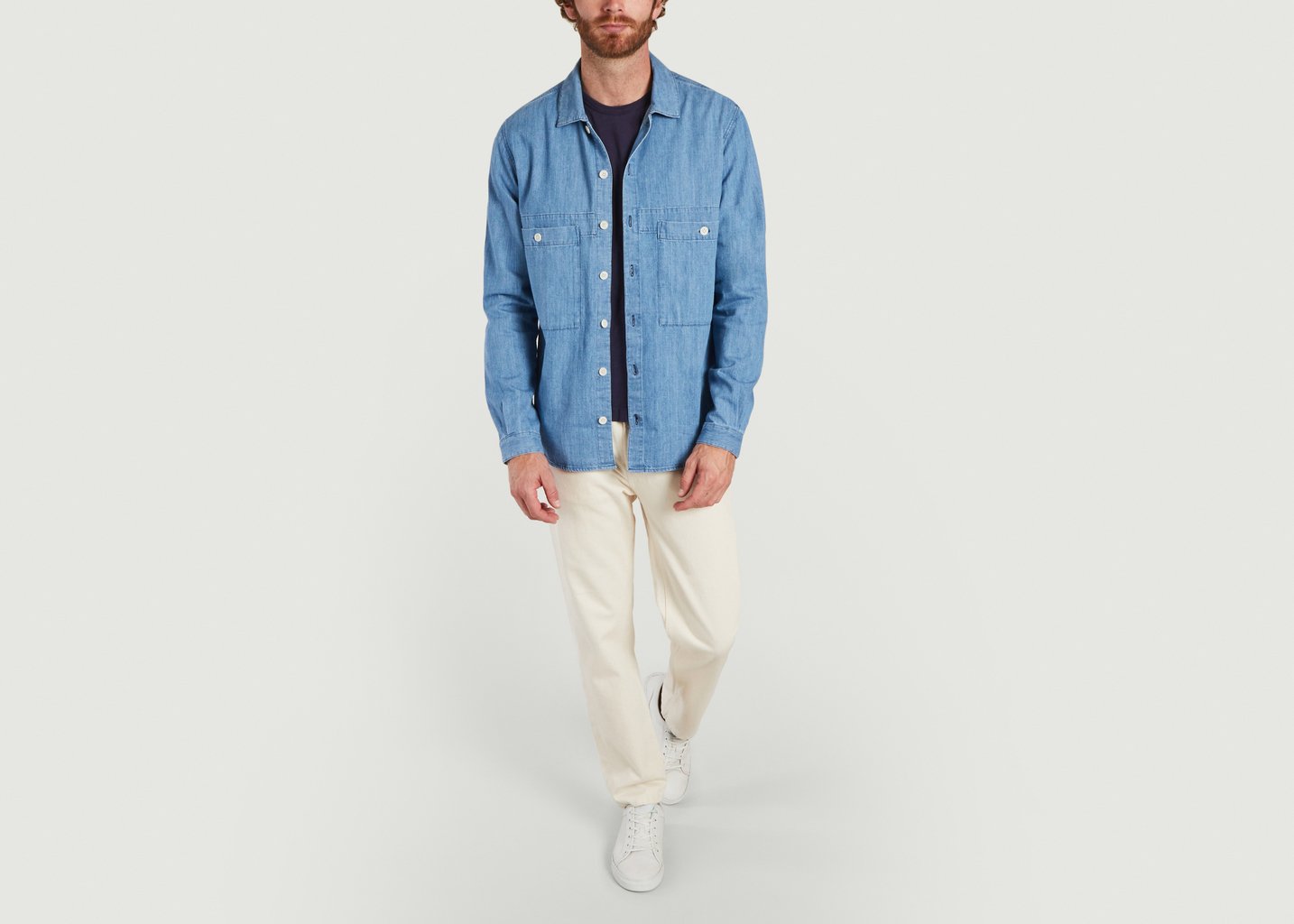 L'exception Chemise En Jean Délavé Doc Savage Bleu Clair YMC