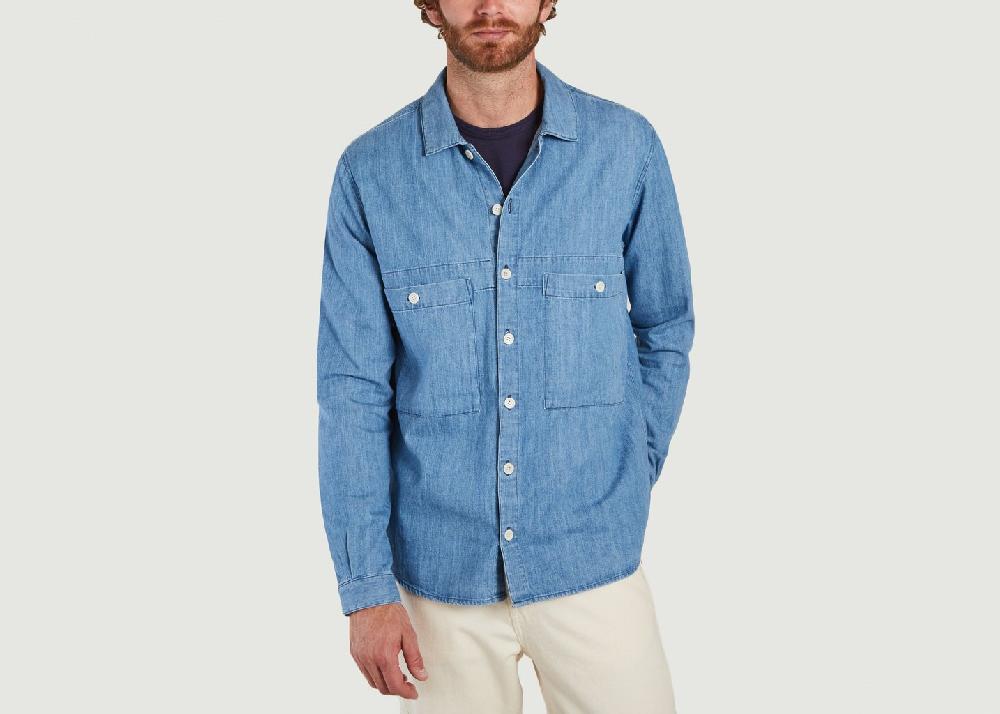 l'exception Chemise en jean délavé Doc Savage Bleu Clair YMC