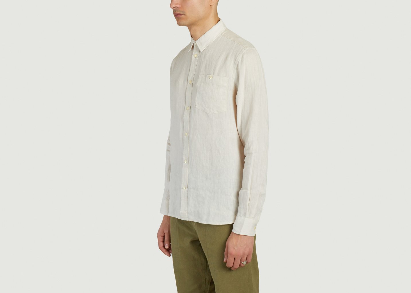 L'exception Chemise En Lin Beige Knowledge Cotton Apparel