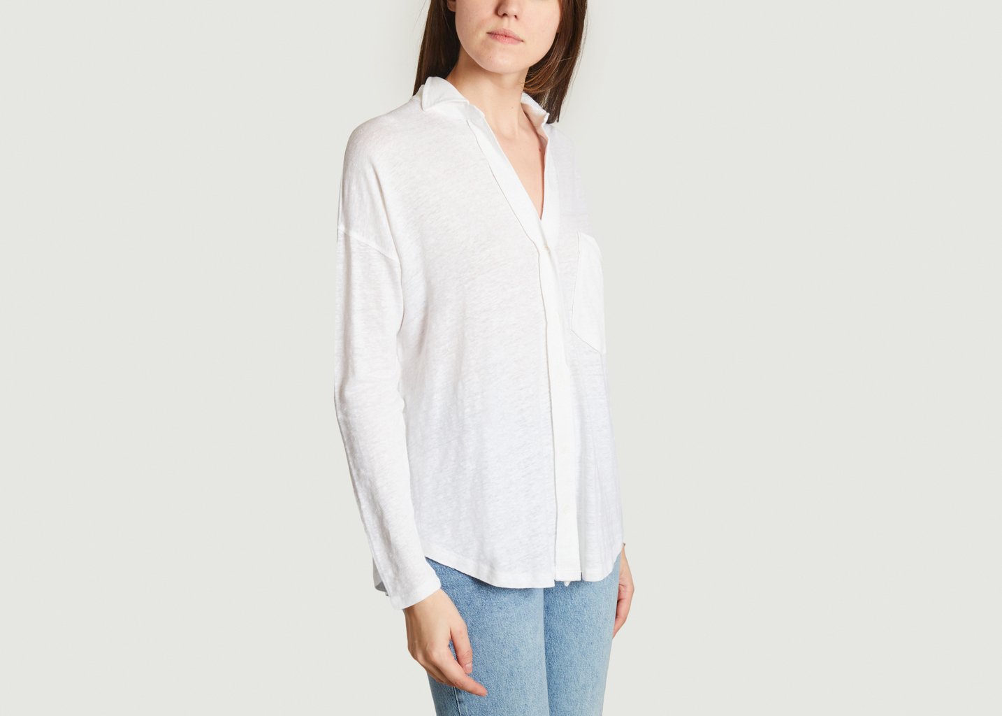L'exception Chemise En Lin Blanc Majestic Filatures