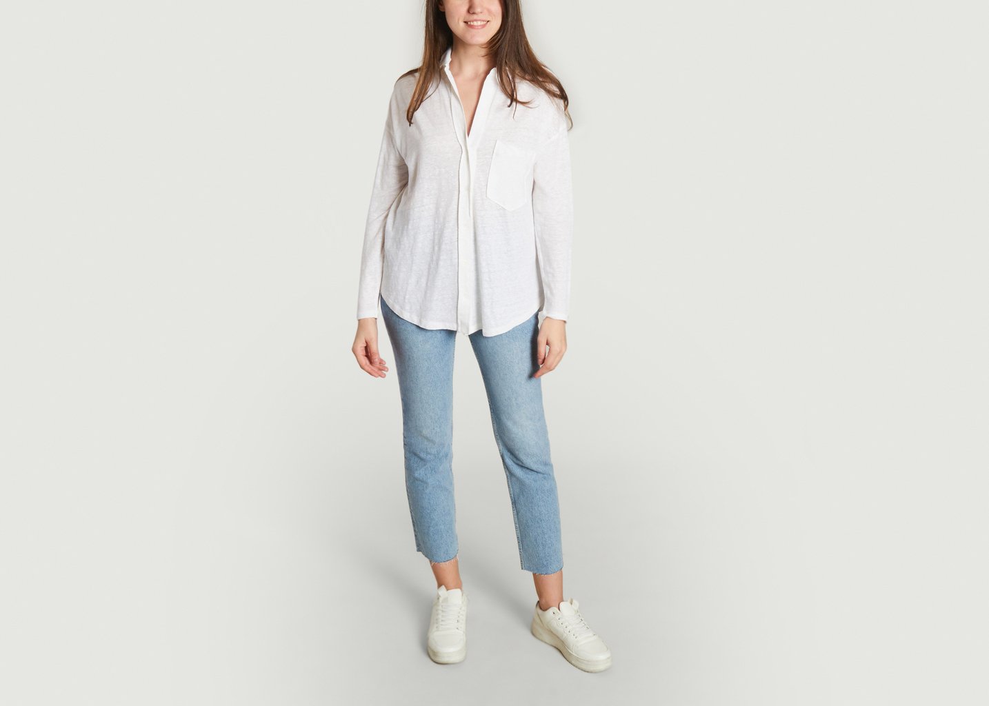 L'exception Chemise En Lin Blanc Majestic Filatures