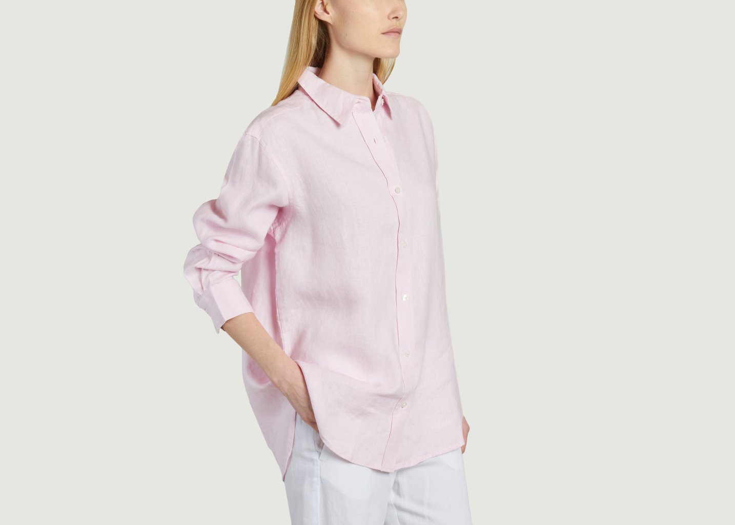 L'exception Chemise En Lin Salova Rose Samsoe & Samsoe