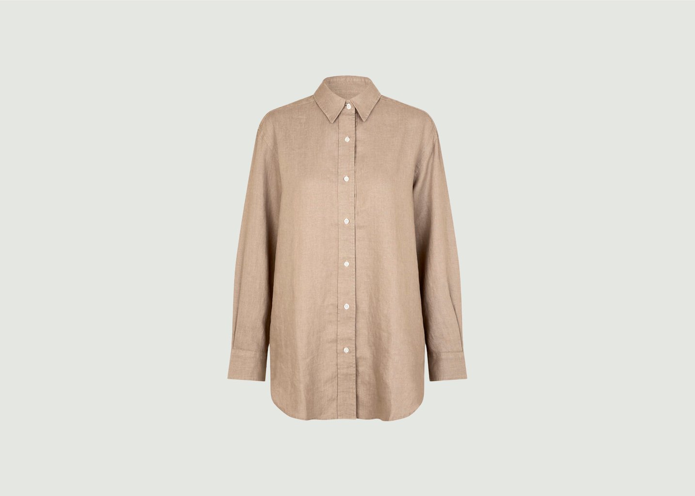 l'exception Chemise en lin Salova Taupe Samsoe & Samsoe