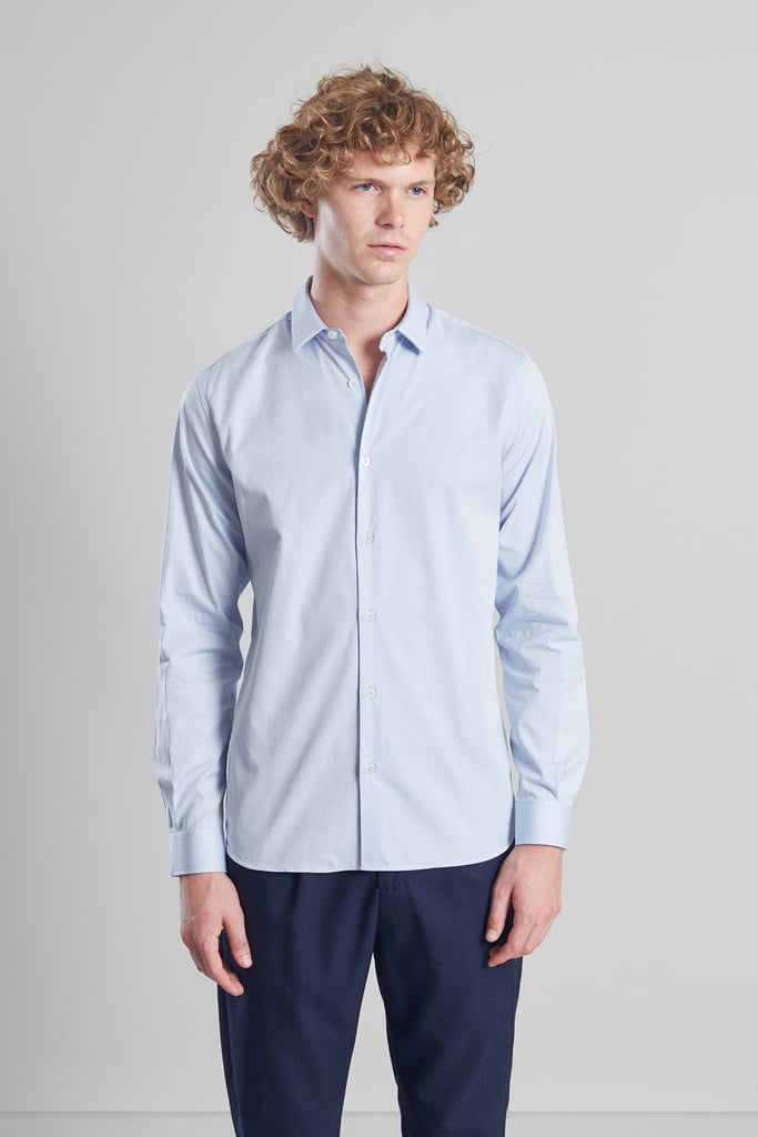 L'exception Chemise En Popeline à Col Classique Bleu Clair L'Exception Paris