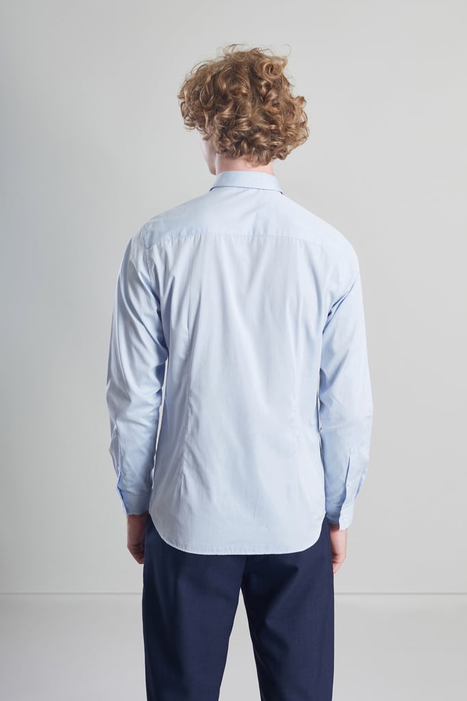 L'exception Chemise En Popeline à Col Classique Bleu Clair L'Exception Paris