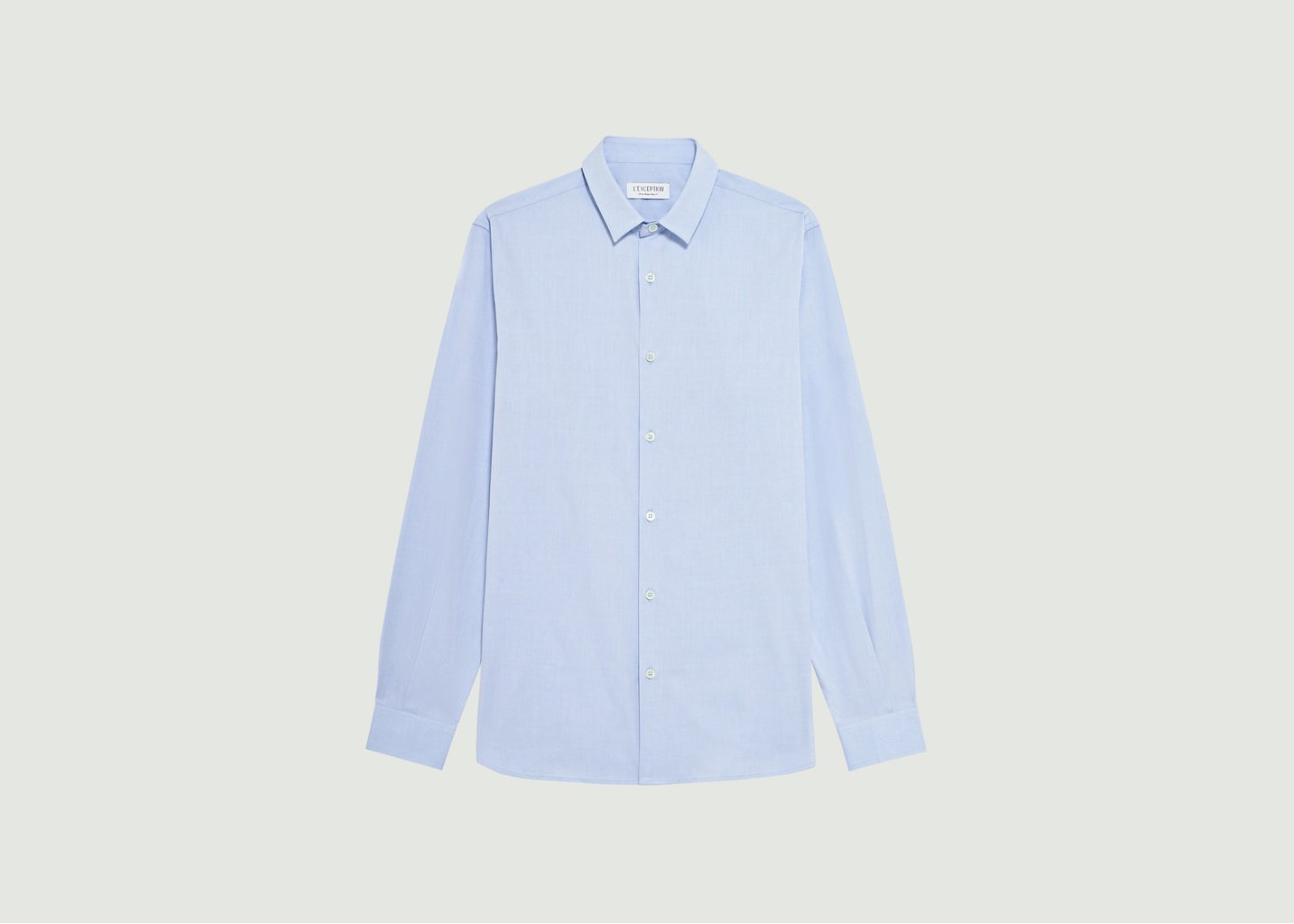 l'exception Chemise en popeline à col classique Bleu Clair L'Exception Paris