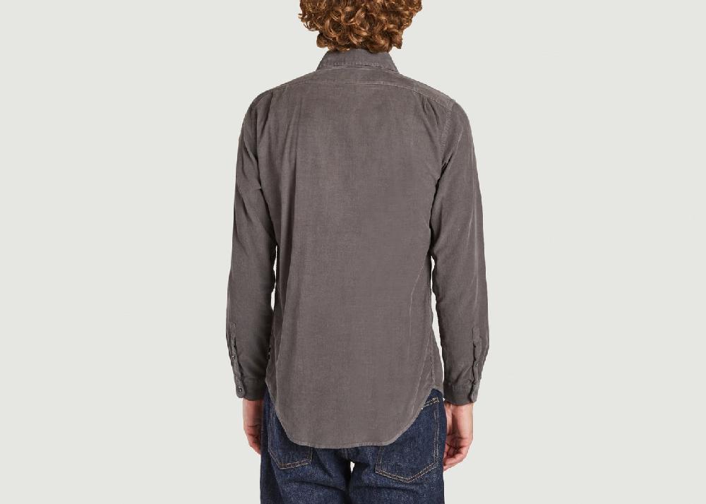 L'exception Chemise En Velours Côtelé Coupe Ajustée Anthracite PS By PAUL SMITH