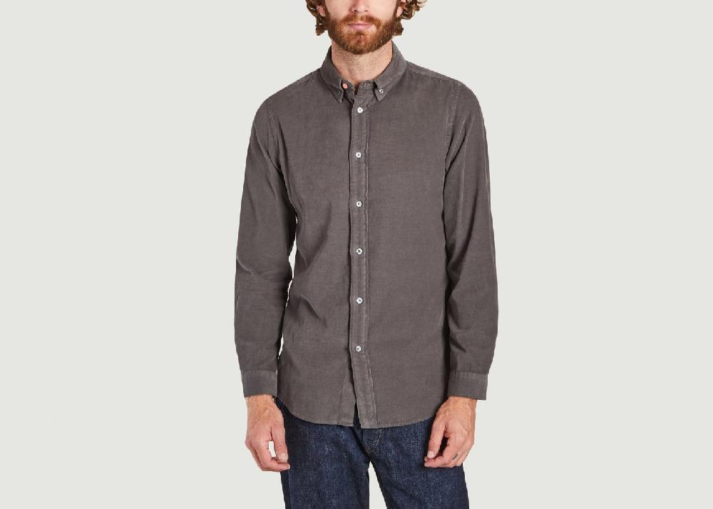 l'exception Chemise en velours côtelé coupe ajustée Anthracite PS by PAUL SMITH