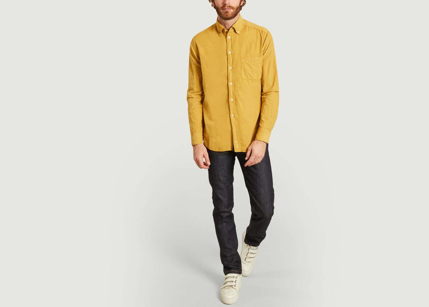 L'exception Chemise En Velours Côtelé Moutarde B.D Baggies
