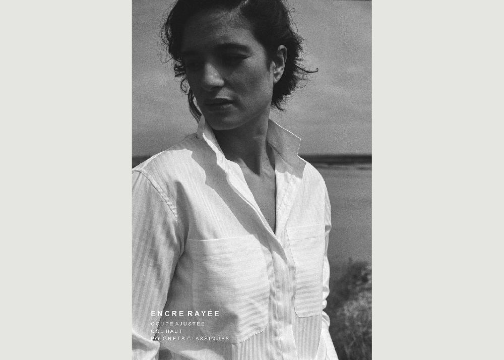 L'exception Chemise Encre Rayée Blanc Bourrienne Paris X