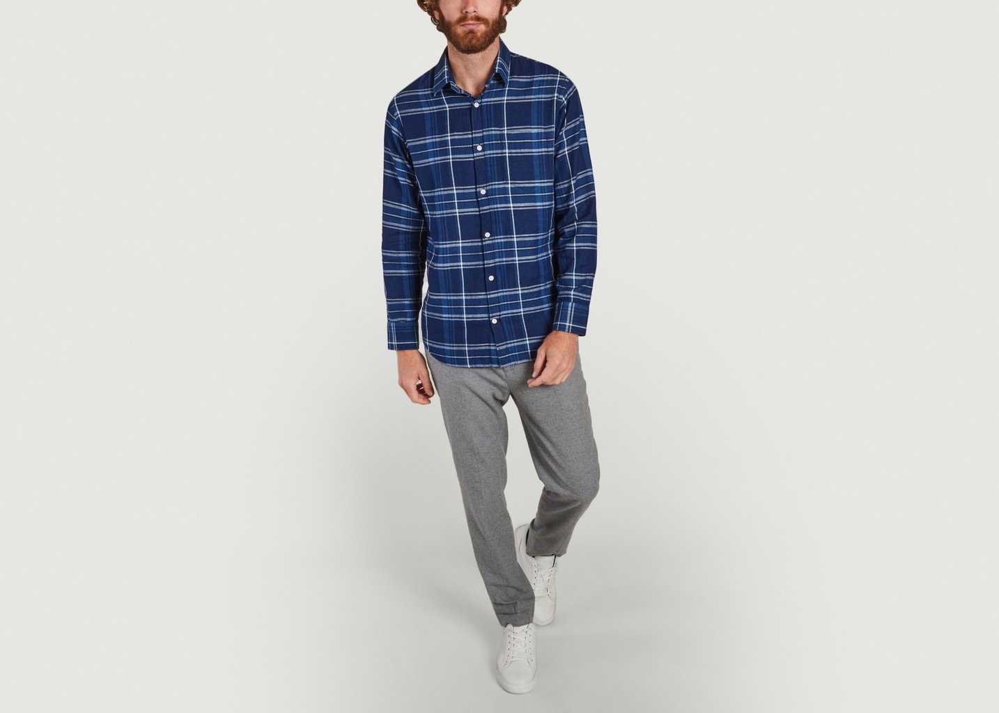 L'exception Chemise Errico Pocket 5191 Indigo No Nationality 07