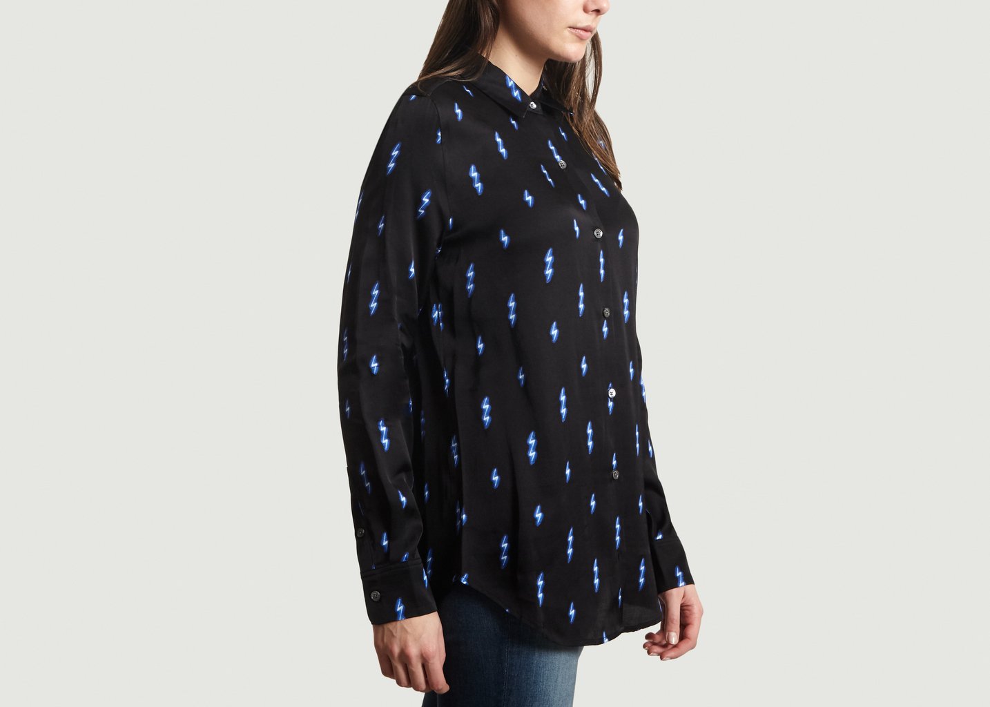 L'exception Chemise Essential Motifs Eclairs Noir Equipment