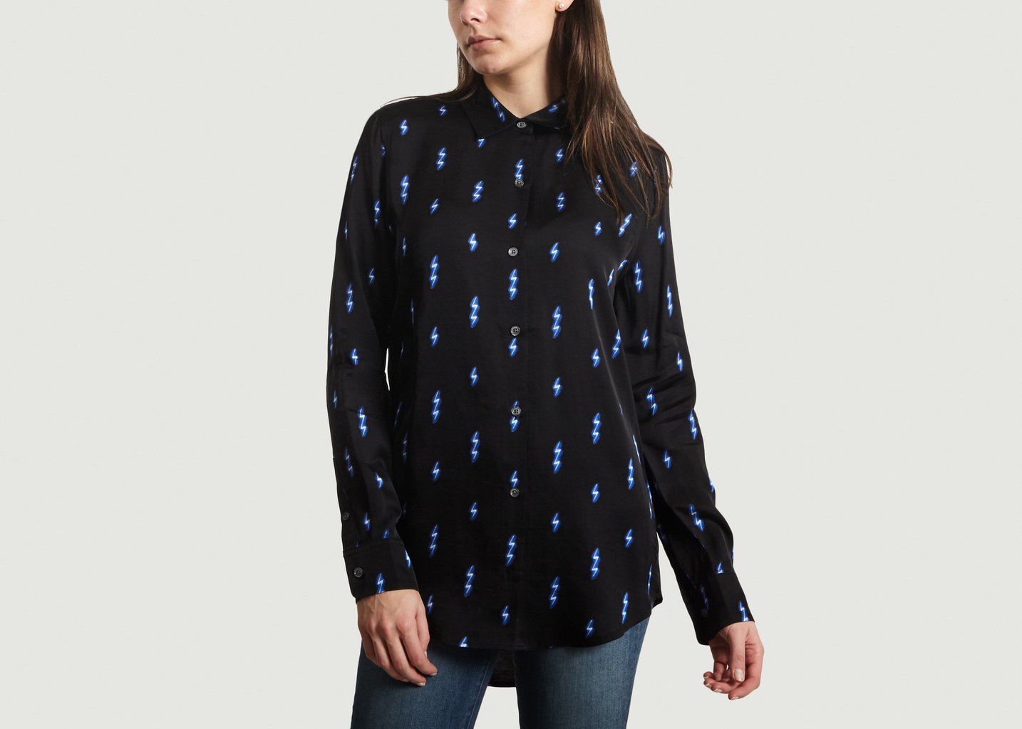l'exception Chemise Essential Motifs Eclairs Noir Equipment