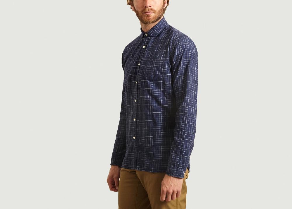 L'exception Chemise Eton Collar Indigo Oliver Spencer