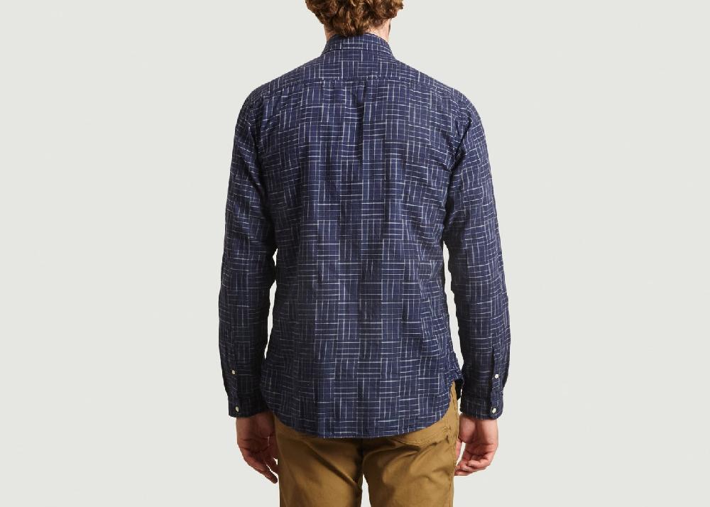 L'exception Chemise Eton Collar Indigo Oliver Spencer