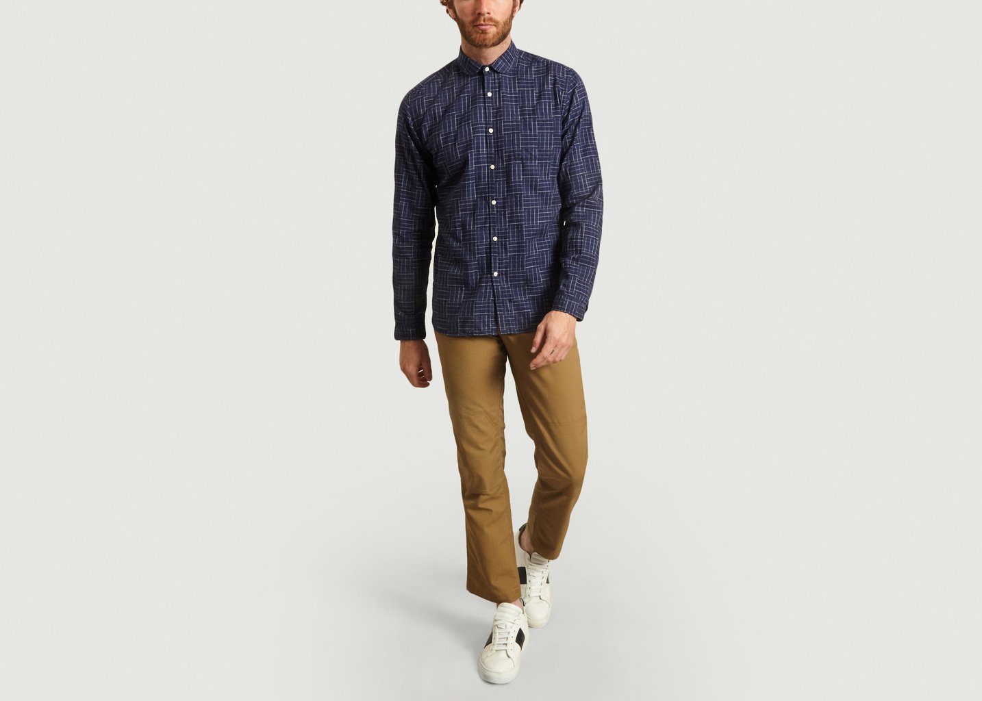 L'exception Chemise Eton Collar Indigo Oliver Spencer