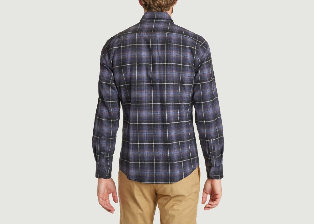L'exception Chemise Flanelle Bleu Marine JagVi Rive Gauche