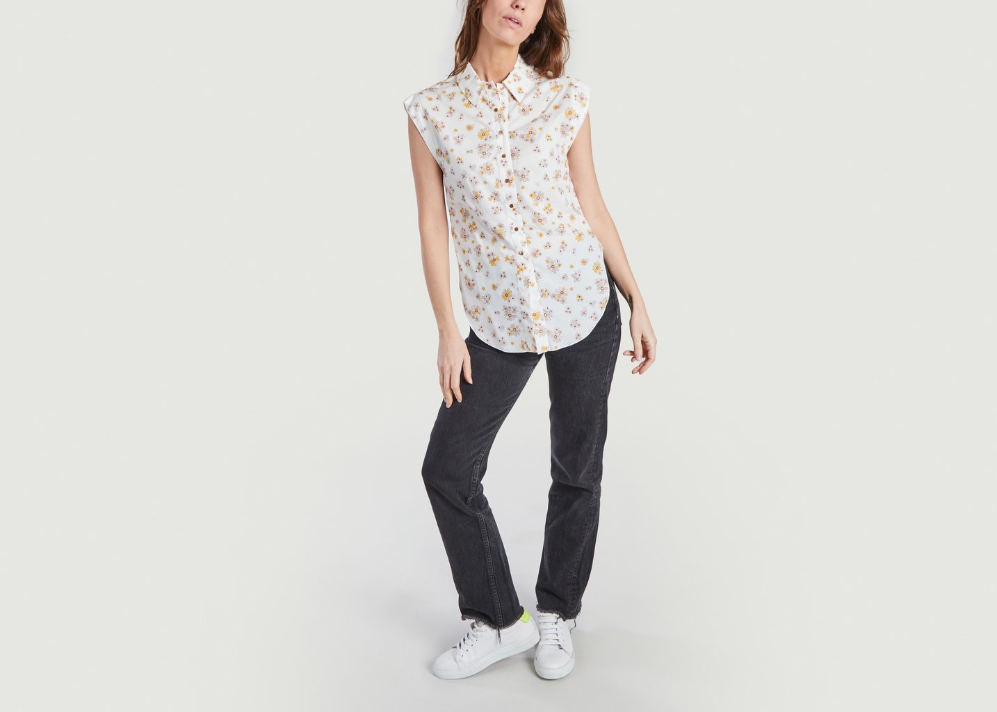 L'exception Chemise Fleurie Sans Manche Multicolore See By Chloé