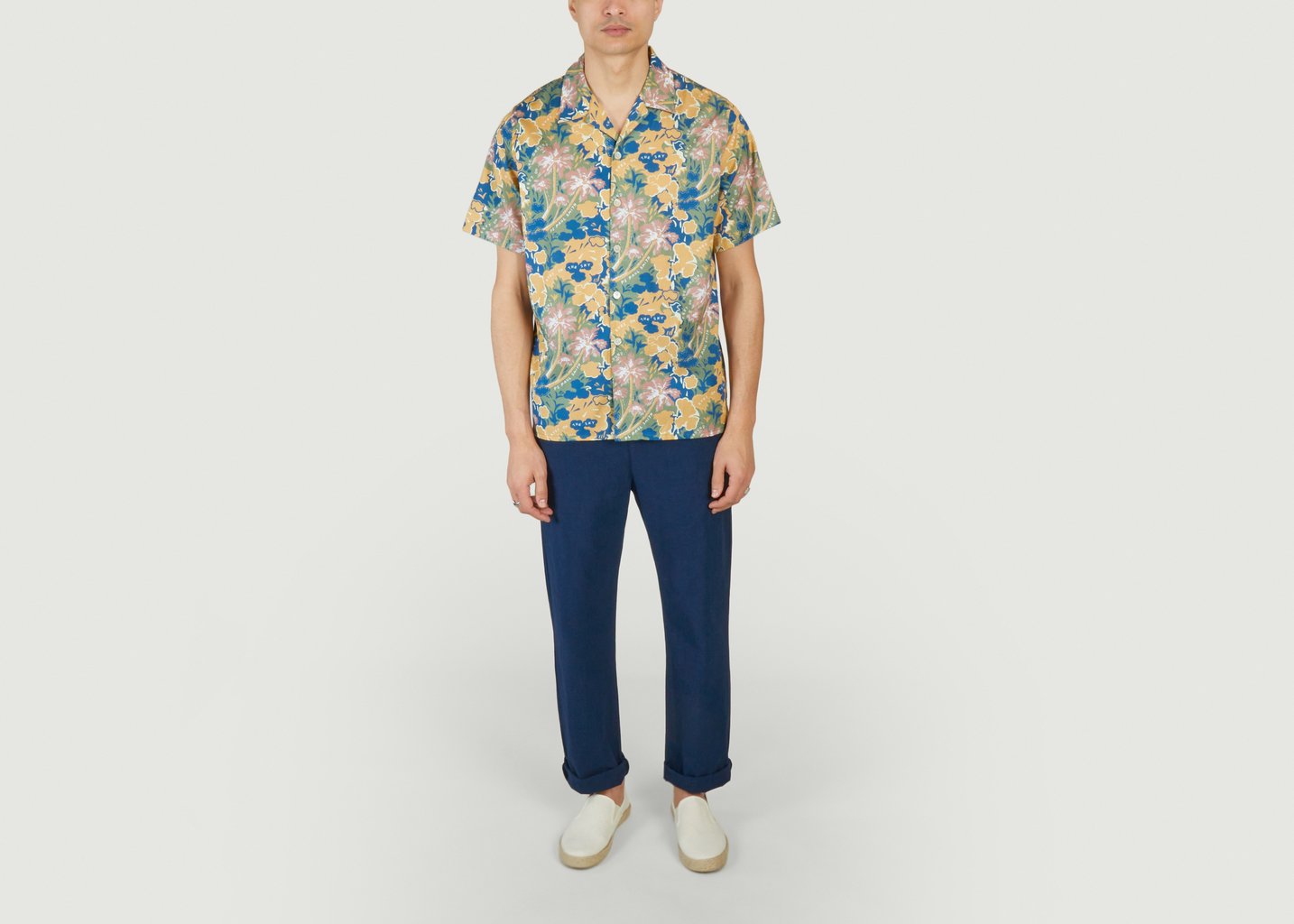 L'exception Chemise Fluide Imprimée Palmier Blanc PS By PAUL SMITH