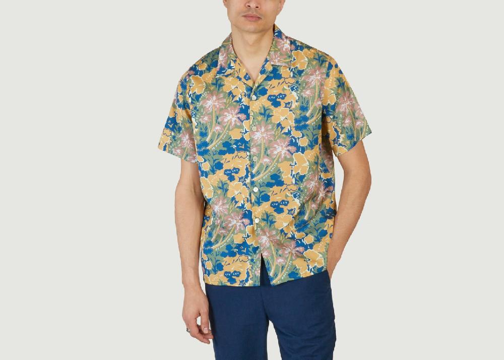 l'exception Chemise fluide imprimée palmier Blanc PS by PAUL SMITH