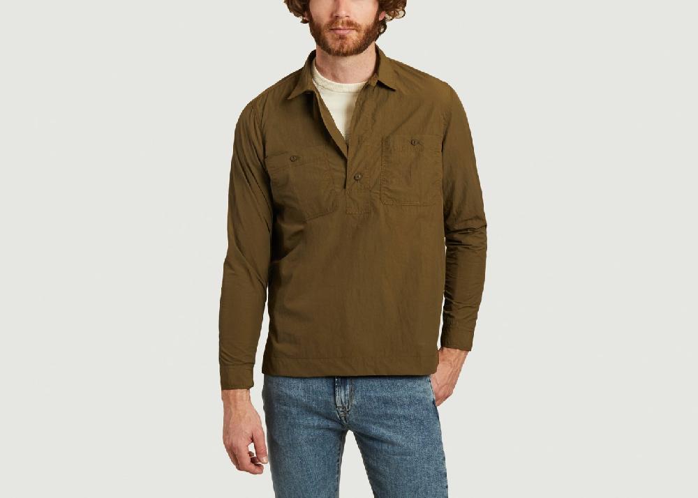l'exception Chemise Granton Déperlante Olive KESTIN