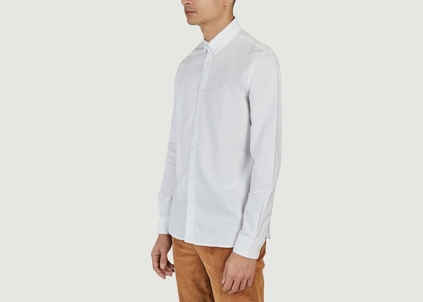 L'exception Chemise Harald Oxford Regular Fit Blanc Knowledge Cotton Apparel