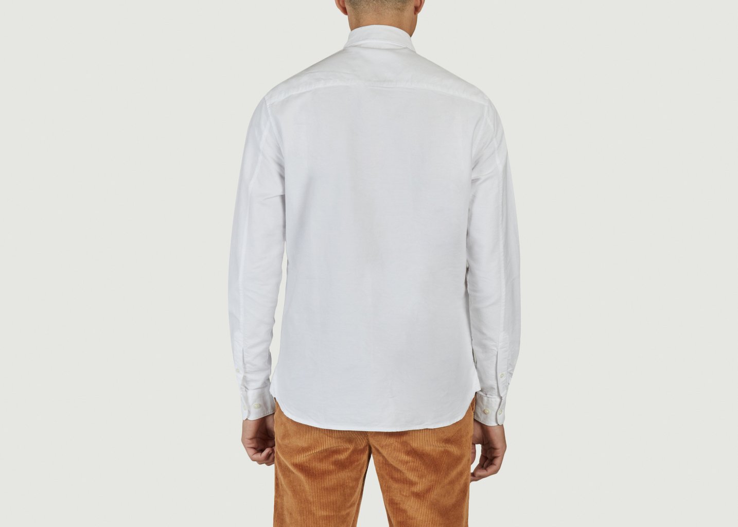 L'exception Chemise Harald Oxford Regular Fit Blanc Knowledge Cotton Apparel