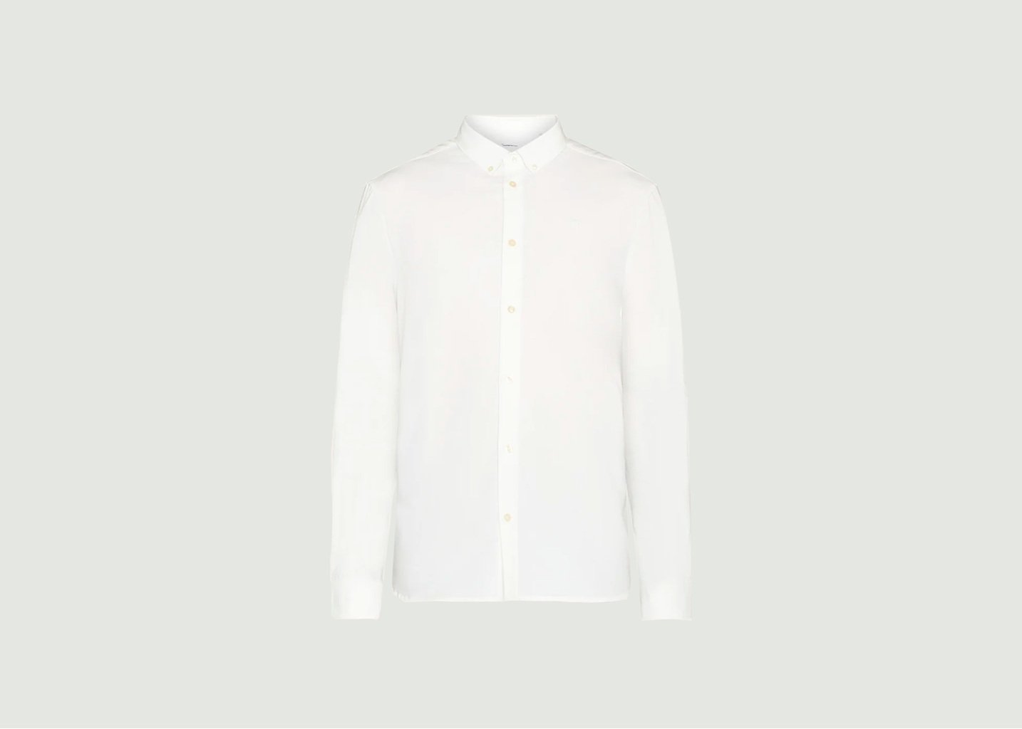 l'exception Chemise Harald Oxford Regular Fit Blanc Knowledge Cotton Apparel