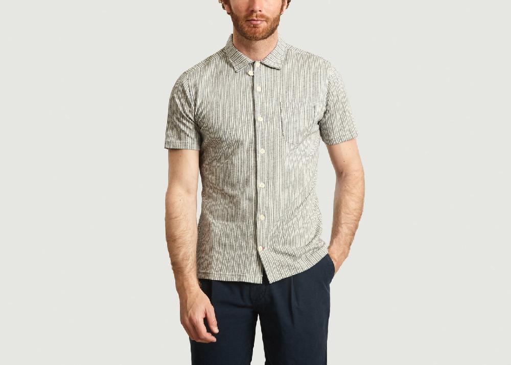 l'exception Chemise Hawaiian Jersey Bleu Oliver Spencer