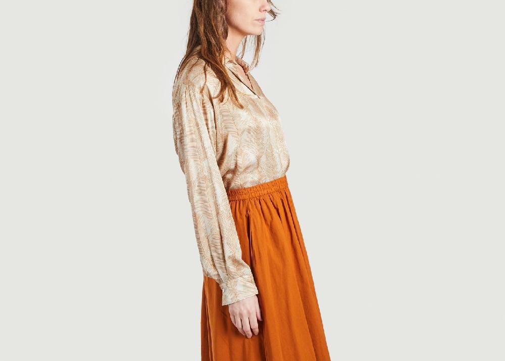 L'exception Chemise Imprimé Feuilles Charlot Caramel Hartford