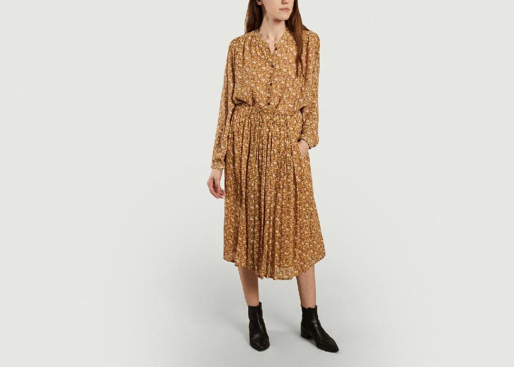 L'exception Chemise Imprimé Fleuri Eddie Chocolat Swildens