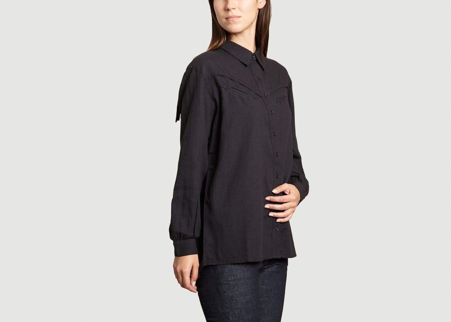 L'exception Chemise Itzy à Franges Noir My Sunday Morning