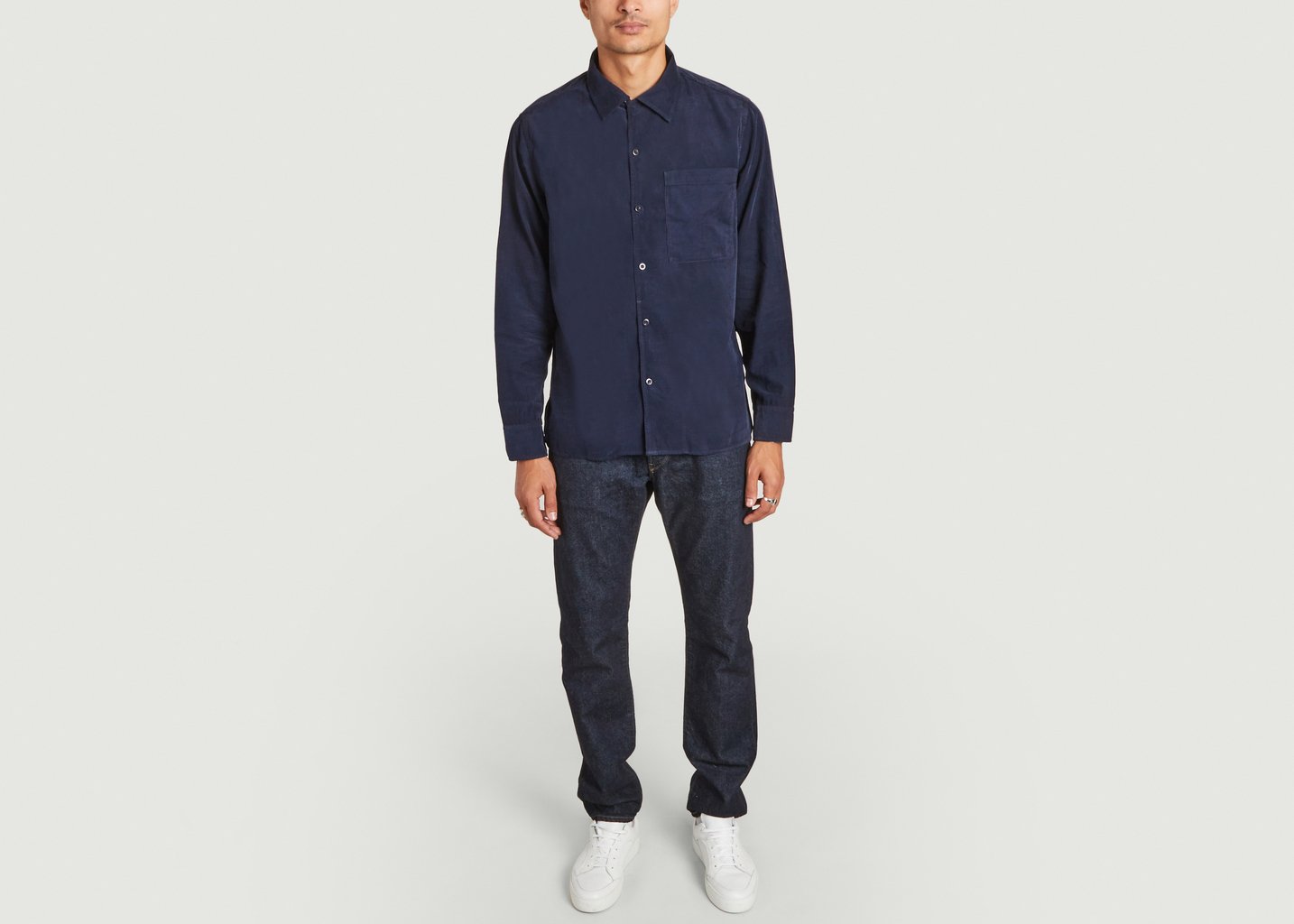 L'exception Chemise Julio 5082 En Coton Bleu Marine No Nationality 07