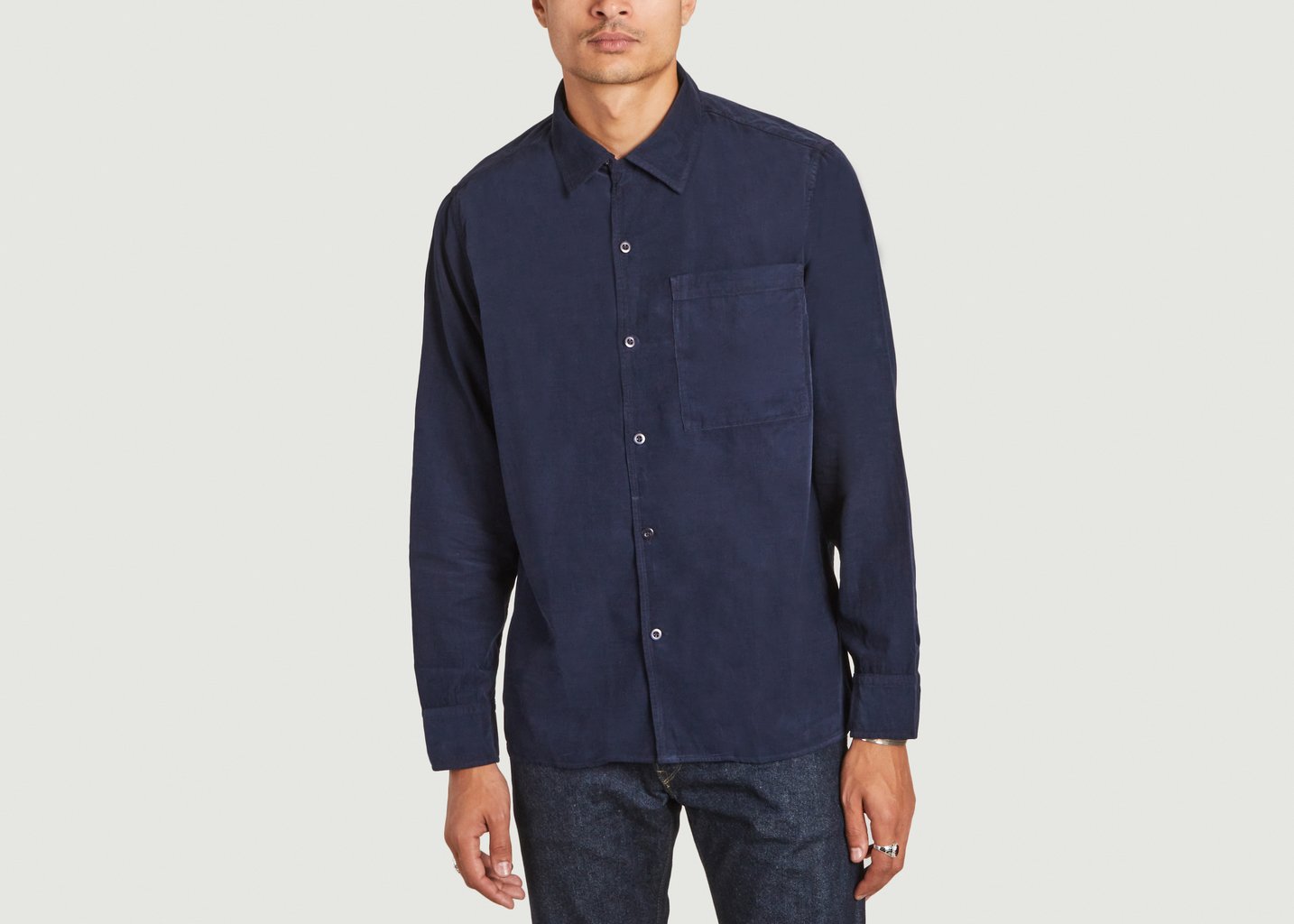 l'exception Chemise Julio 5082 en coton Bleu Marine No Nationality 07